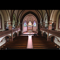 Berlin, Auenkirche, Blick vom Spieltisch in die Kirche