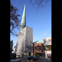 Hamburg, Hauptkirche St. Nikolai, Ansicht von Sdosten vom Harvestehuder Weg
