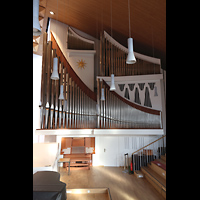Hamburg, Hauptkirche St. Nikolai, Blick ber die Orgelempore zur Orgel