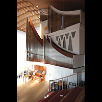 Hamburg, Hauptkirche St. Nikolai, Hauptorgel mit Spieltisch seitlich