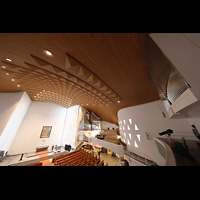 Hamburg, Hauptkirche St. Nikolai, Blick von der rckseitigen Empore / Chorwerk in die Kirche