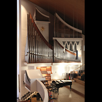 Hamburg, Hauptkirche St. Nikolai, Blick von der rckseitigen Empore / Chorwerk zur Hauptorgel