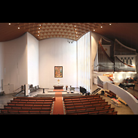 Hamburg, Hauptkirche St. Nikolai, Blick von der rckseitigen Empore / Chorwerk in die Kirche