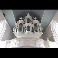 Krummhrn, Reformierte Kirche, Orgelempore perspektivisch