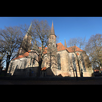 Schleswig, Dom St. Petri, Ansicht von Sdosten von der Sderdomstrae