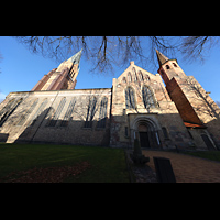 Schleswig, Dom St. Petri, Ansicht von Sden von der Sderdomstrae