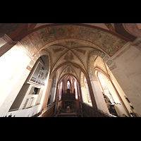 Schleswig, Dom St. Petri, Blick vom Lettner in den Chorraum mit Chororgel und Bprdesholmer Altar