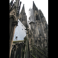 Kln (Cologne), Dom St. Peter und Maria, Blick aus dem Aufzug zur Langhausorgel auf die Trme