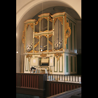 Berlin, Kirche zur Frohen Botschaft Karlshorst, Orgel von der Seitenempore aus