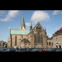 Paderborn, Dom, Außenansicht vom Chor aus