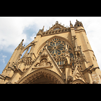 Metz, Cathdrale Saint-tienne, Fensterrosette des Westwerks, Fassade