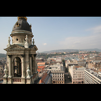 Budapest, Szent István Bazilika (St. Stefan Basilika), Blick zum Berg der Matthiaskirche und Vérmezö