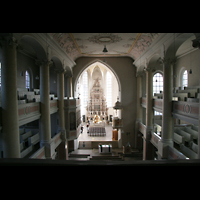 Coburg, St. Moriz, Blick von der Orgelempore in die Kirche