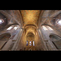 Braunschweig, Dom St. Blasii, Secco-Malereien in der Vierung mit Blick zur Orgel