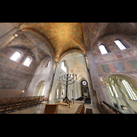 Braunschweig, Dom St. Blasii, Secco-Malereien in der Vierung und im Querhaus mit Blick zur Orgel