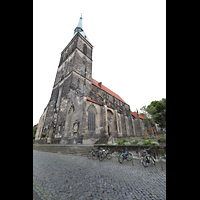 Hildesheim, St. Andreas, Seitenansicht mit Turm von An der Alten Mnze aus