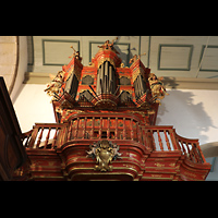 Faro, Catedral da S, Orgelempore von unten