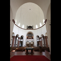Berlin, St. Marien Unbefleckte Empfngnis, Innenraum in Richtung Orgel