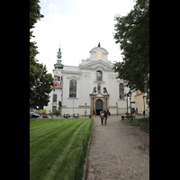 Praha (Prag), Strahov Klter Bazilika Nanebevzet Panny Marie (Klosterkirche), Fassade der Klosterkirche