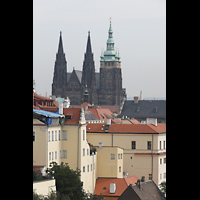 Praha (Prag), Katedrála sv. Víta (St. Veits-Dom), Blick vom Kloster Strahov auf den Veitsdom