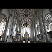 Grlitz, St. Peter und Paul (Sonnenorgel), Innenraum in Richtung Chor