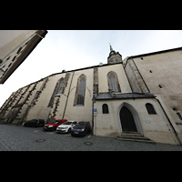 Bautzen, Dom St. Petri, Nrdliche Seitenansicht von der Strae 'An der Petrikirche' aus