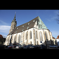 Bautzen, Dom St. Petri, Auenanicht von Sdosten mit Chor