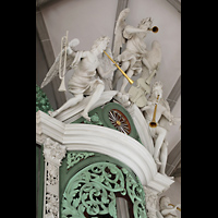 Grlitz, St. Peter und Paul (Sonnenorgel), Figurenschmuck auf dem rechten Pedalturm