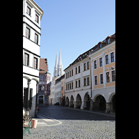 Grlitz, St. Peter und Paul (Sonnenorgel), Blick vom Untermarkt in Richtung Peterskirche