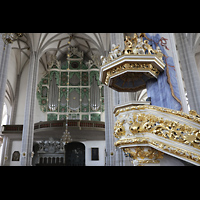 Grlitz, St. Peter und Paul (Sonnenorgel), Orgel mit Kanzel