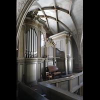 Grlitz, Dreifaltigkeitskirche, Orgel von der Seitenempore aus gesehen