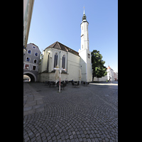 Grlitz, Dreifaltigkeitskirche, Obermarkt von Osten mit Blick auf die Dreifaltigkeitskirche und den Chor