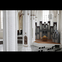 Rostock, St. Nikolai, Orgel von der Westempore aus gesehen