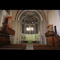 Lausanne, Saint-François, Chorraum mit italienischer und spanischer Orgel