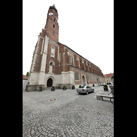 Straubing, Basilika St. Jakob, Auenansicht mit Turm von Sdwesten