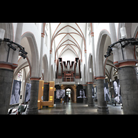 Mnchengladbach, Citykirche, Innenraum in Richtung Orgel