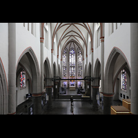 Mnchengladbach, Citykirche, Blick von der Orgelempore in die Kirche
