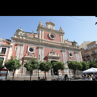 Sevilla, Iglesia de El Salvador, Fassade und Auenansicht vom Plaza del Salvador aus
