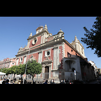 Sevilla, Iglesia de El Salvador, Auenansicht vom Plaza del Salvador aus mit Glockenturm (ehem. Minarett)