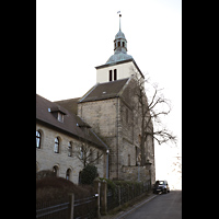 Helmstedt, Klosterkirche St. Marienberg, Fassade mit Turm seitlich