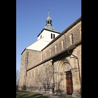 Helmstedt, Klosterkirche St. Marienberg, Seitenschiff mit Turm