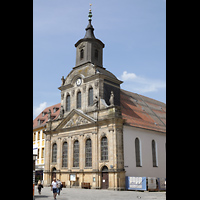 Bayreuth, Spitalkirche, Blick von der Maximilianstraße zur Spitalkirche