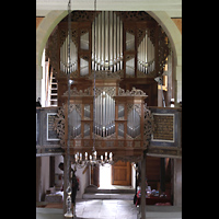 Harbke, St. Levin, Orgel von der Altar-Empore aus gesehen