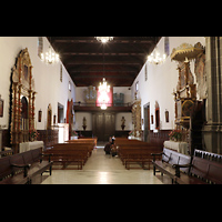 La Orotava (Teneriffa), San Juan Bautista, Innenraum in Richtung Orgelempore