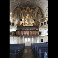 Celle, Stadtkirche St. Marien, Innenraum in Richung Orgel