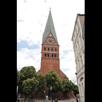 Lüneburg, St. Johannis, Turmansicht von Westen
