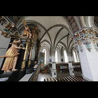 Wolfenbüttel, Hauptkirche Beatae Mariae Virginis, Seitlicher Blick auf die Orgel und in die Kirche