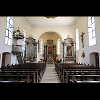 Welschensteinach, St. Peter und Paul, Innenraum in Richtung Chor