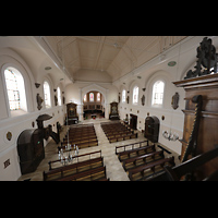 Kintzheim, Saint-Martin, Blick von der Orgelempore in die Kirche