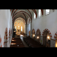 Jüterbog, Klosterkirche St. Marien, Seitlicher Blick von der Orgelempore in die Kirche